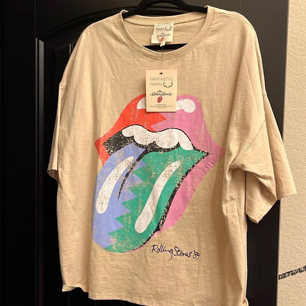 Fantastic Fawn Rolling Stones Graphic Tee - Picture 1 of 2